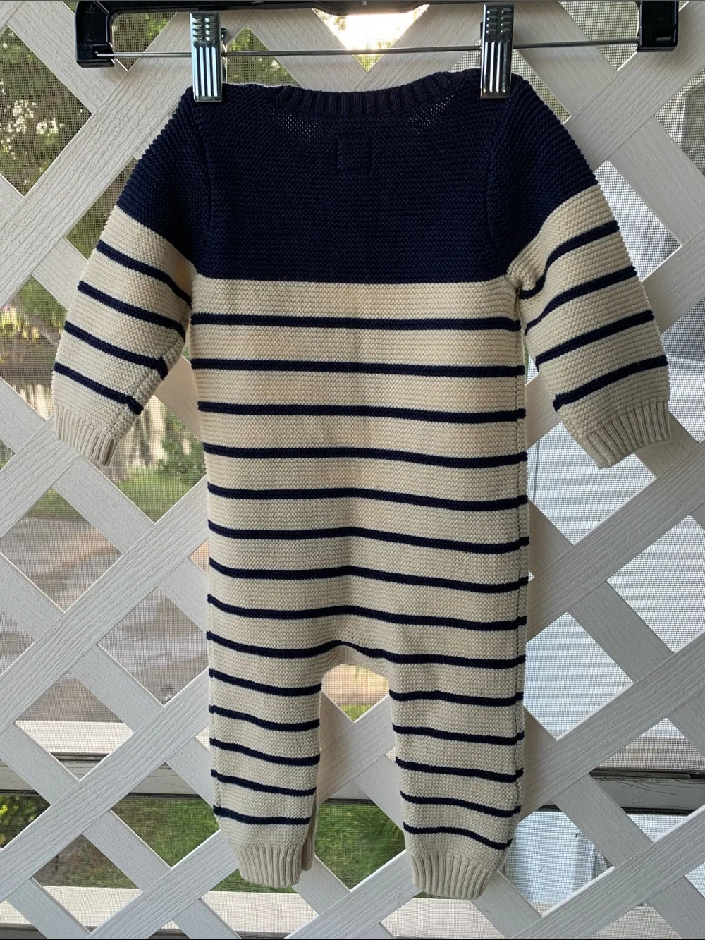 Gap Baby Brannan Knit Stripe Sweater Romper Onesie 3-6M